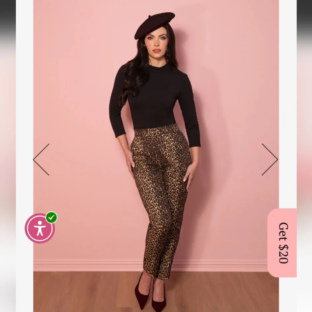 Leopard Cigarette Pants - Picture 1 of 6